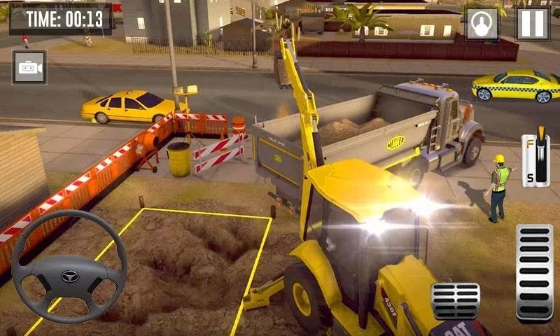 建筑施工模拟3D挖掘机驾驶