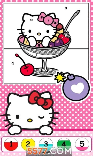 Hello Kitty的数字颜色